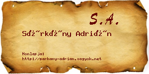 Sárkány Adrián névjegykártya