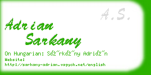 adrian sarkany business card